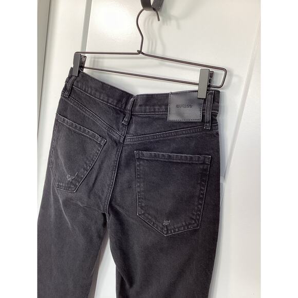 NWT Express Women's Denim Mid Rise 70s Flare Jeans Cowgirl Western Black Size 4R - Picture 9 of 12